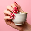 Berry Sorbet red jelly press-on nails